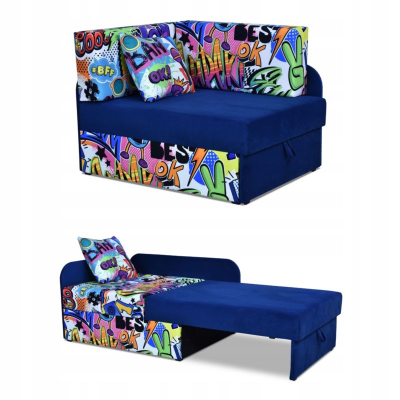 Narożnik dziecięcy rozkładany z pojemnikiem Family Meble Bambino 1szt