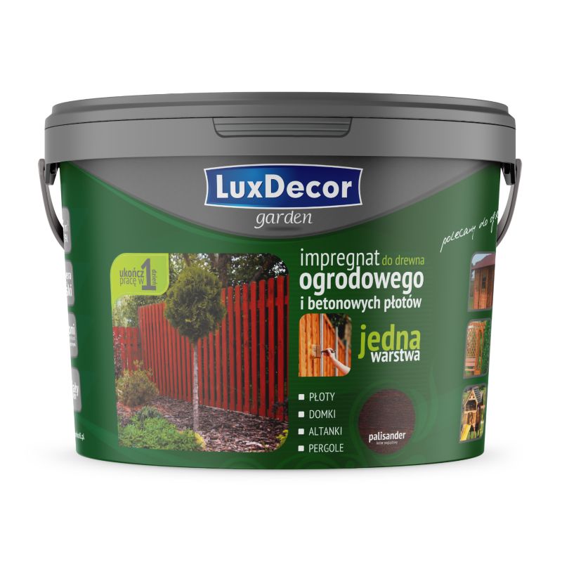 Impregnat do drewna ogrodowego Luxdecor garden, kolor palisander, 9 l 1 szt.