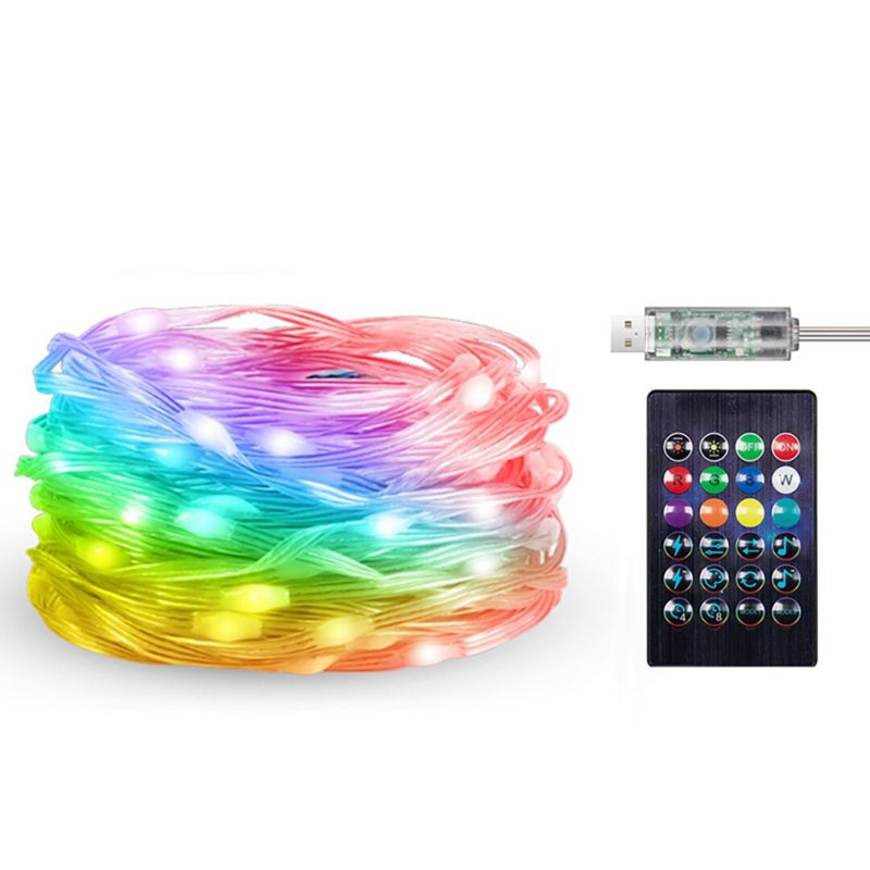 Girlanda ogrodowa Rabalux Biri biała LED 2.8W RGB Pilot IP44 5 metrów - 1 szt.