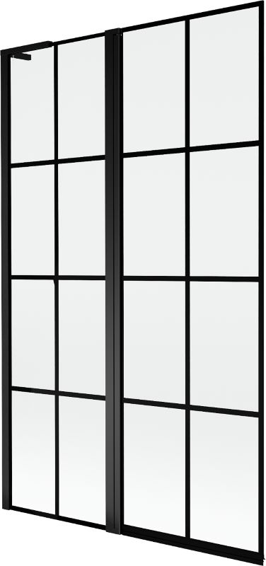 Parawan nawannowy 2-skrzydłowy Mexen Mist L czarny 110x150 cm - 8A9L-110-011-70-77-L 1 szt.