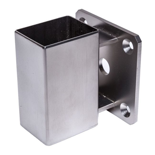 Mocowanie słupka Kornik nierdzewne 37 x 47 mm pionowe