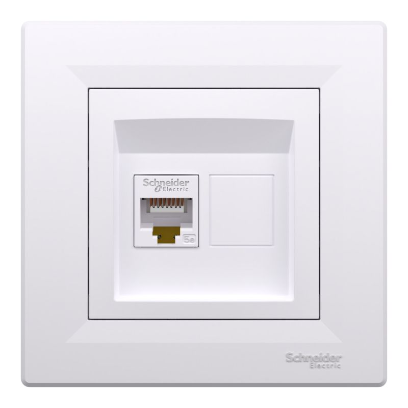 Gniazdo komputerowe Schneider Electric Asfora kat. 5e białe