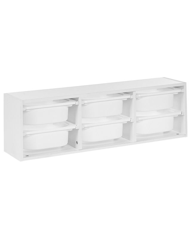 Półka wisząca z 6 pojemnikami biała Tobin 1 szt.