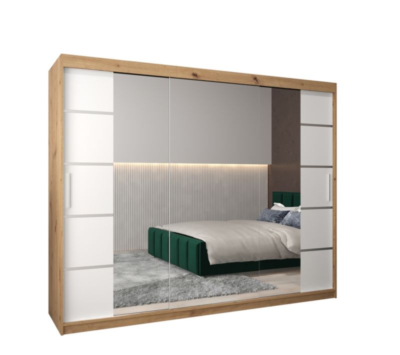 Szafa przesuwna Garderoba Abiks Verona 4 250 artisan + biały 1 szt.