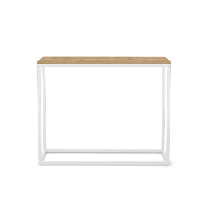 Konsola Bettso Well 100 cm stylowa do sypialni na białym stelażu dąb wotan 1szt.