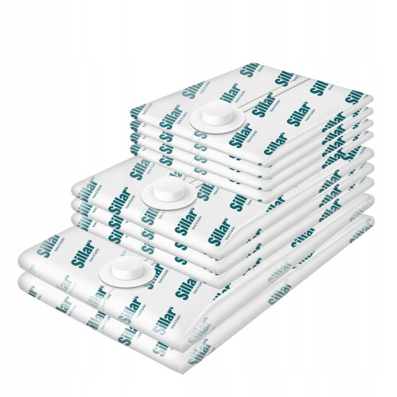 Worki próżniowe, Sillar, na odzież, pościel, 3 rozmiary:40x60 60x80 70x100, 9szt