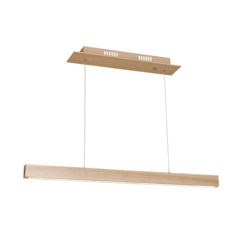 Lampa wisząca Milagro Timber 9836 jasne drewno szerokość 90 cm wbudowany LED 18W 1 szt.