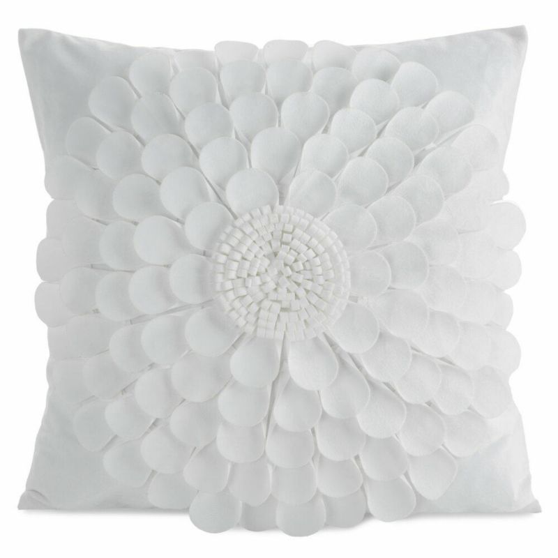 Poszewka Dekoracyjna Flores Eurofirany Kremowa Kwiat 3D 45X45 Cm 1 Szt.