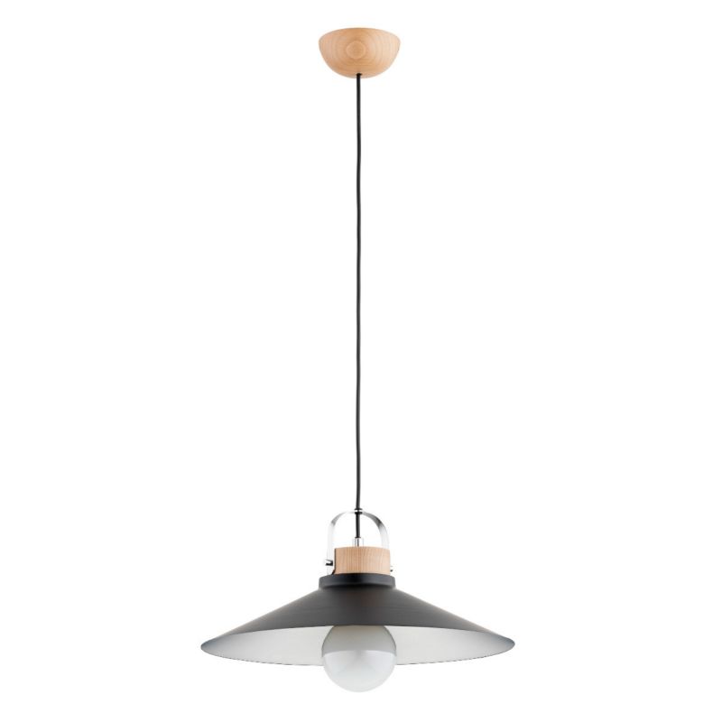 Lampa wisząca Alfa Milano 2662 jasne drewno-czarna-biała do kuchni 1xE27 x 15W 1 szt.