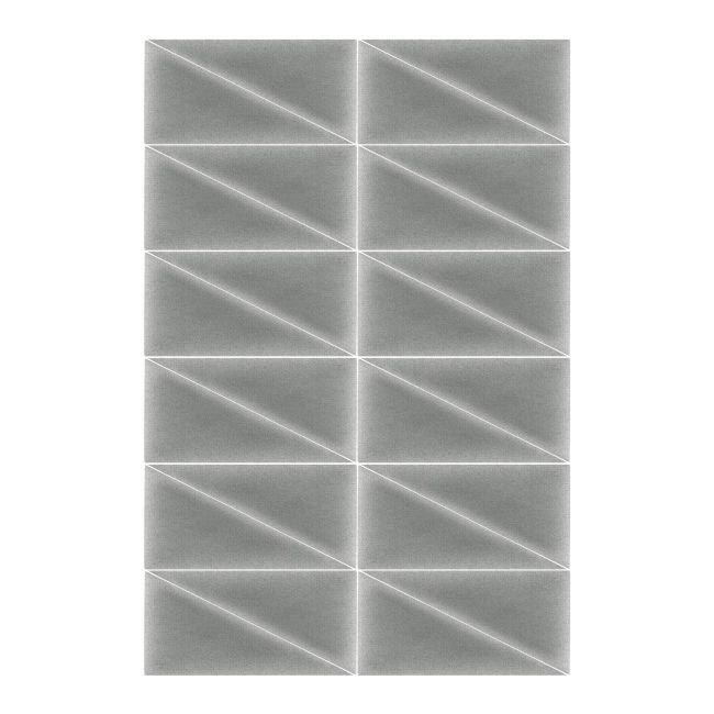 Panel ścienny tapicerowany Stegu Mollis trójkąty 15 x 30 cm szary L