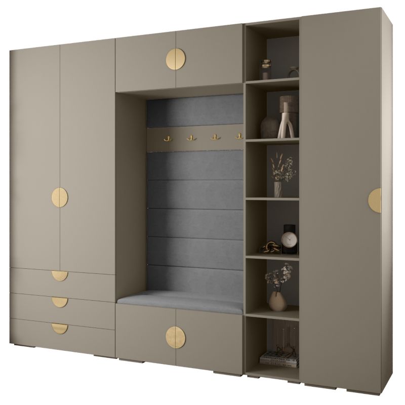 Garderoba do przedpokoju Abiks INOVA 4 Z11 kaszmir+złoty+manila16 1 szt.