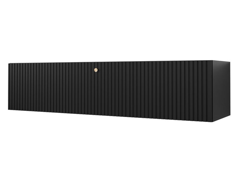 Szafka RTV MIRJAN 24 Waldi Riflo Slim pozioma 150 czarny 1 szt.