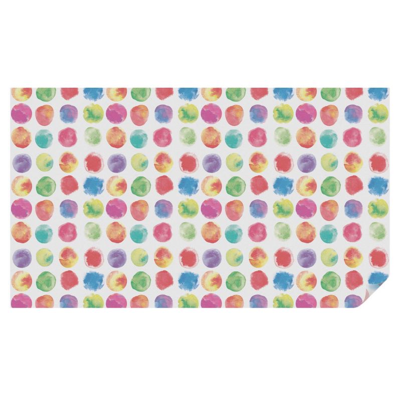 Folia Mrożona Witraż Tulup 200x116 cm Naklejka Maskująca Szybę Barwne akwarelowe kółka nowoczesny styl 1 rol.