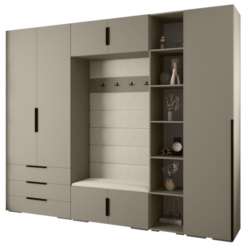 Garderoba do przedpokoju Abiks INOVA 1 Z11 kaszmir+czarny+manila02 1szt.