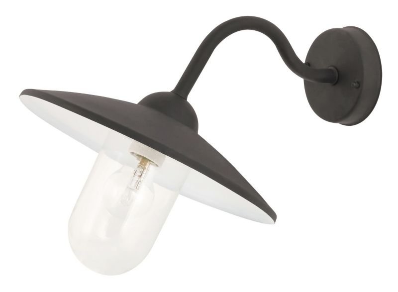 Kinkiet ścienny zewnętrzny Rabalux Vigo czarny matowy-przezroczysty 1 x E27 x 60W IP44 wym: 40 x 30 x 40 cm - 1 szt.