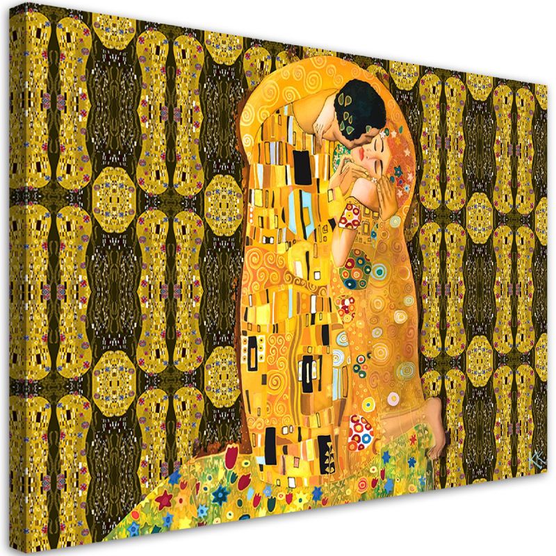 Obraz do salonu sypialni Feeby G.Klimt Spełnienie Kobieta Abstrakcja 90x60cm 1szt