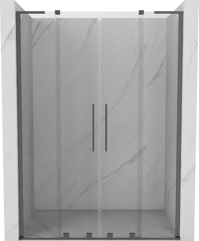 Drzwi prysznicowe rozsuwane Mexen Velar L gun metal 150x200 cm 1 szt.
