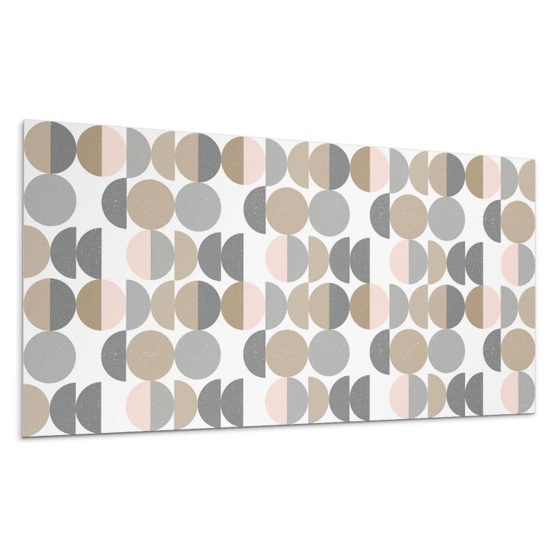 Kafelki samoprzylepne Wallfluent 40x20 cm Abstrakcyjna geometria okręgów i półokręgów 10 szt.