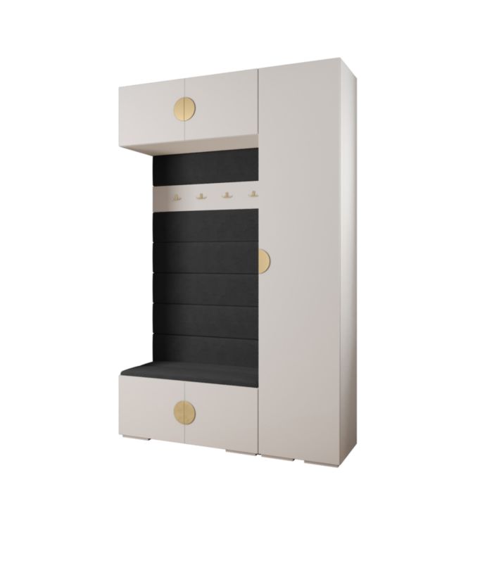 Garderoba do przedpokoju Abiks INOVA 4 Z19 biały+złoty+manila18 1 szt.