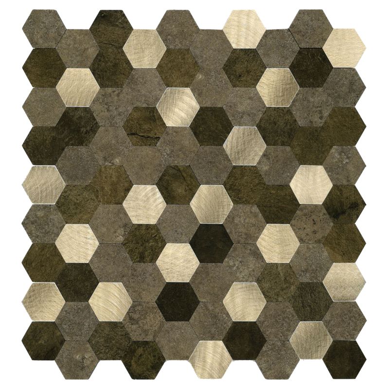 Panel Ścienny samoprzylepny PCV Maxstone GOLD HEXAGON 1szt.