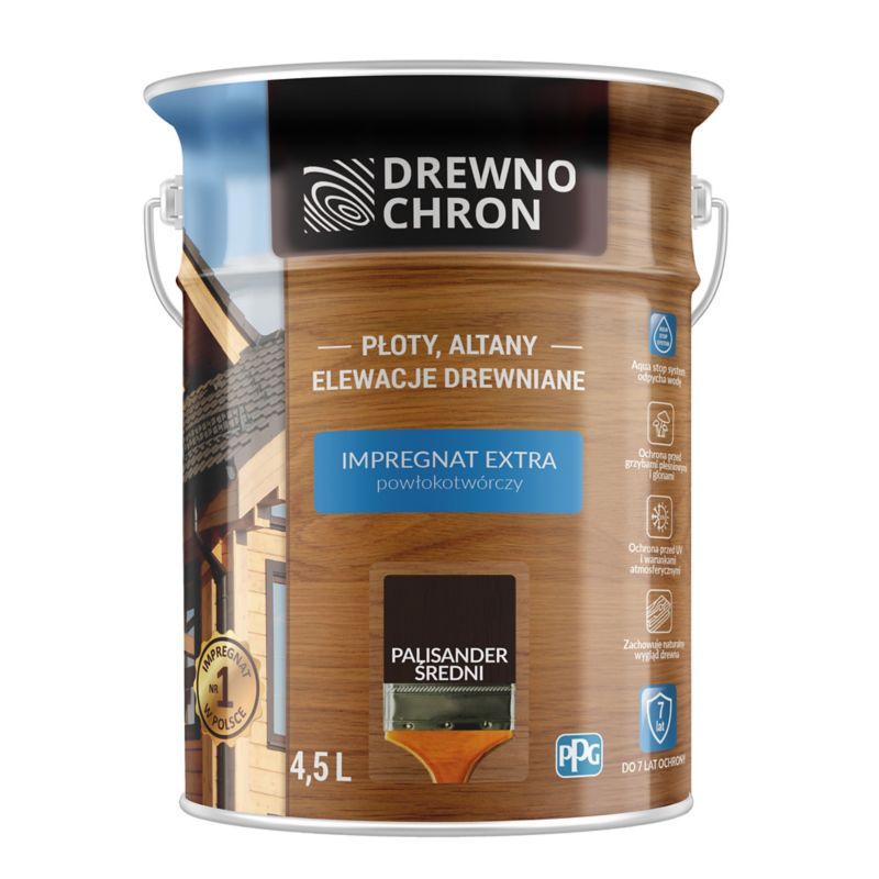 Impregnat Drewnochron Extra Powłokotwórczy palisander średni 4,5 l