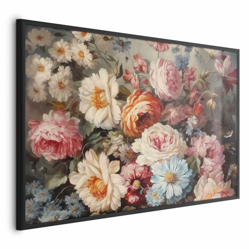 Plakat Artgeist Zapach ogrodowych kwiatów 90x60 cm z ramą czarną bez marginesu 1 szt