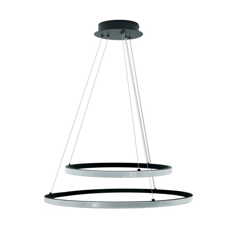 Żyrandol IdeaLED Center 9521 czarno-biały ring wbudowany LED 60W 1 szt.