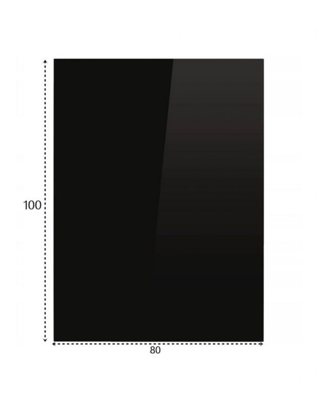 Podstawa szklana Topstoc hartowana pod piec lub kominek 100x80 cm czarna 1 szt