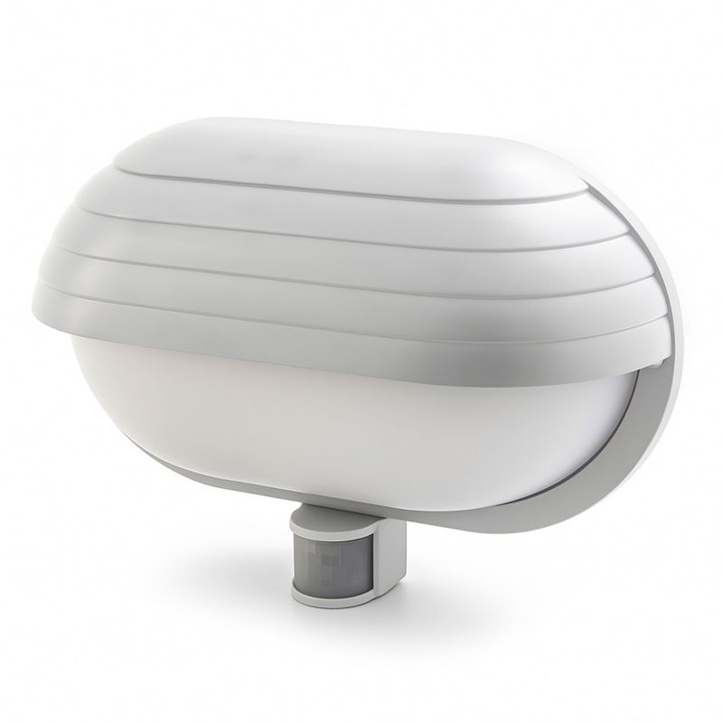 Oprawa architektoniczna LED MasterLED Froda E27 IP44 biała czujnik ruchu PIR 1 szt.