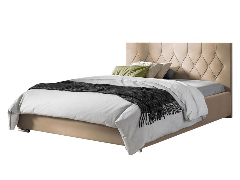 Łóżko tapicerowane MIRJAN 24 Sky Tap 160x200 beż 1 szt.