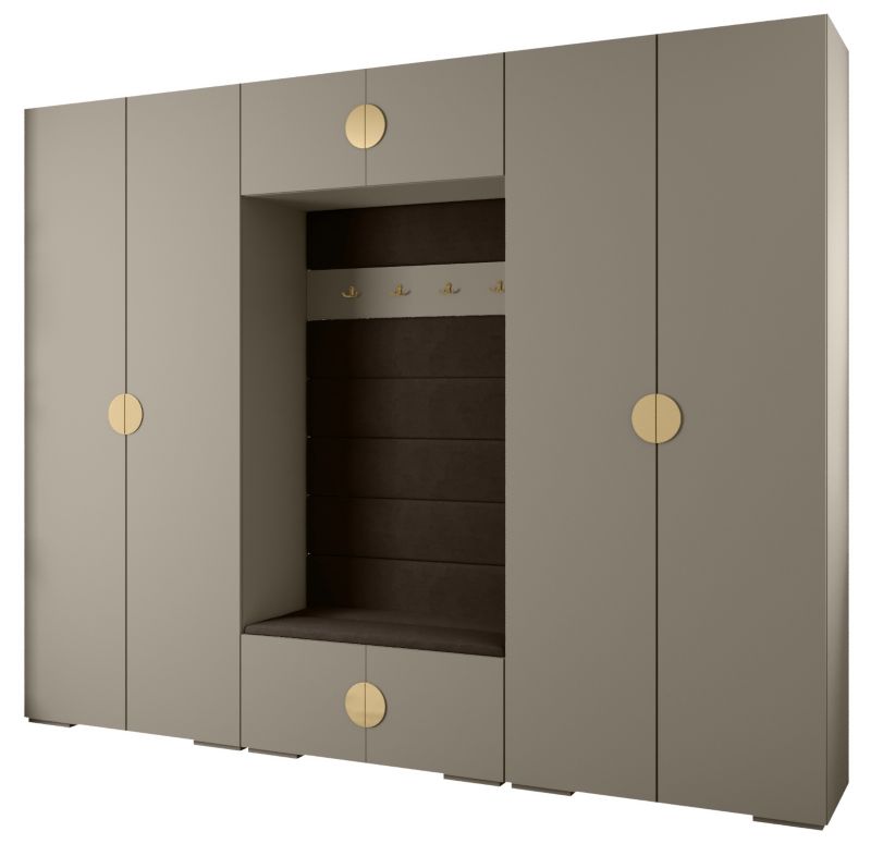 Garderoba do przedpokoju Abiks INOVA 4 Z9 kaszmir+złoty+manila04 1 szt.