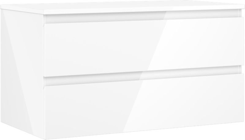 Szafka podumywalkowa Mexen Orio biała połysk 90x47 cm 2 szuflady 1 szt.