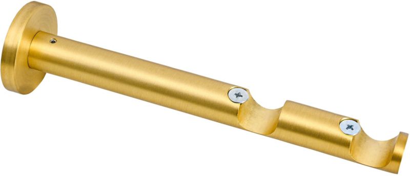 Wspornik karnisza prosty podwójny mosiądz 19 mm