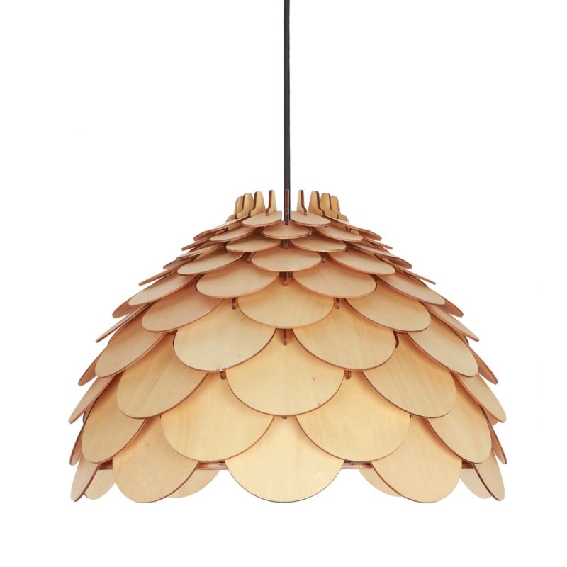 Lampa sufitowa wisząca Light Prestige Burgo 5915 jasne drewno szerokość 35 cm 1xE27 x 60W 1 szt.