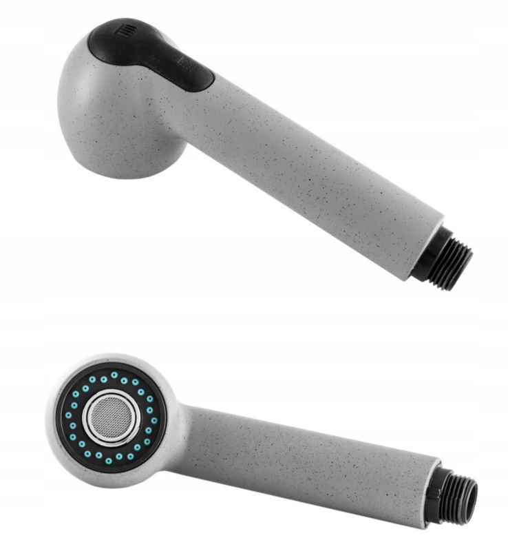 Końcówka Wylewki Baterii Kuchennej Granitan Hand Szara Słuchawka Do Baterii Z Wyciąganą Wylewką Kuchenna 1 szt.