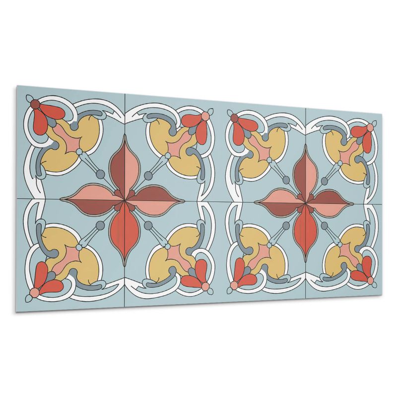 Kafelki samoprzylepne Wallfluent 40x20 cm Kwiatowy wzór z delikatnymi detalami 10 szt.