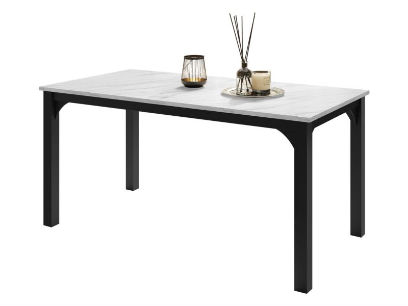 Stół rozkładany MIRJAN 24 Focus 160 czarny/marmur bianco 1 szt.