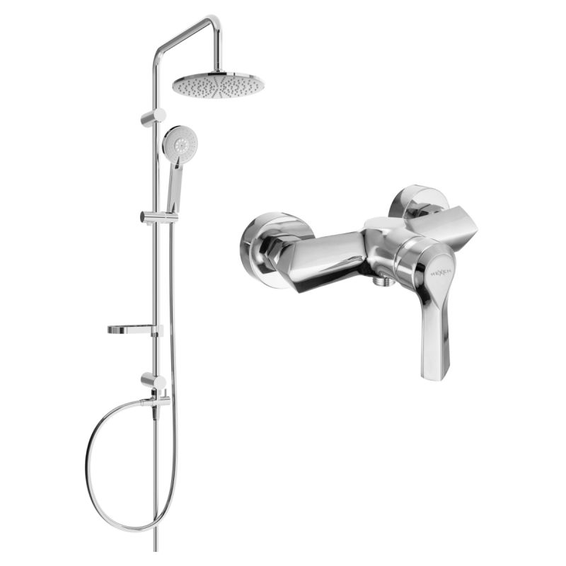 Zestaw prysznicowy natynkowy Mexen Sabre chrom 1 szt.