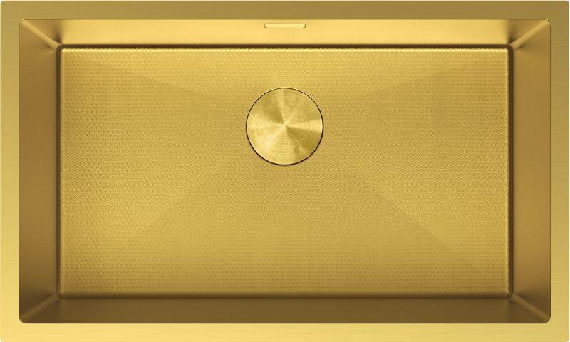 Zlewozmywak stalowy 1-komorowy Mexen Trixo złoty 750x440 mm 1 szt.