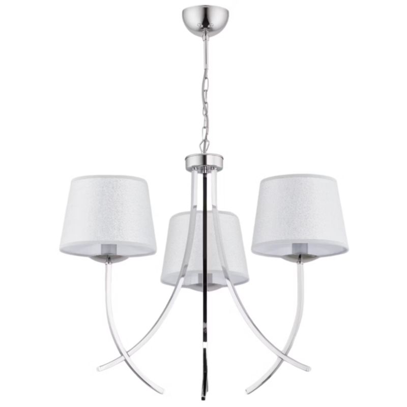 Lampa wisząca Alfa Mora 8534 chromowana srebrna dekoracyjna 3xE14 x 10W 1 szt.