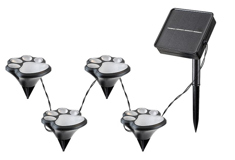 Lampki dekoracyjne ogrodowe solarne Rabalux Wigry czarno-biała LED 0.06W 3000K 3lm solarna IP44 wym: 8,5 x 455 x 9 cm 1 szt.