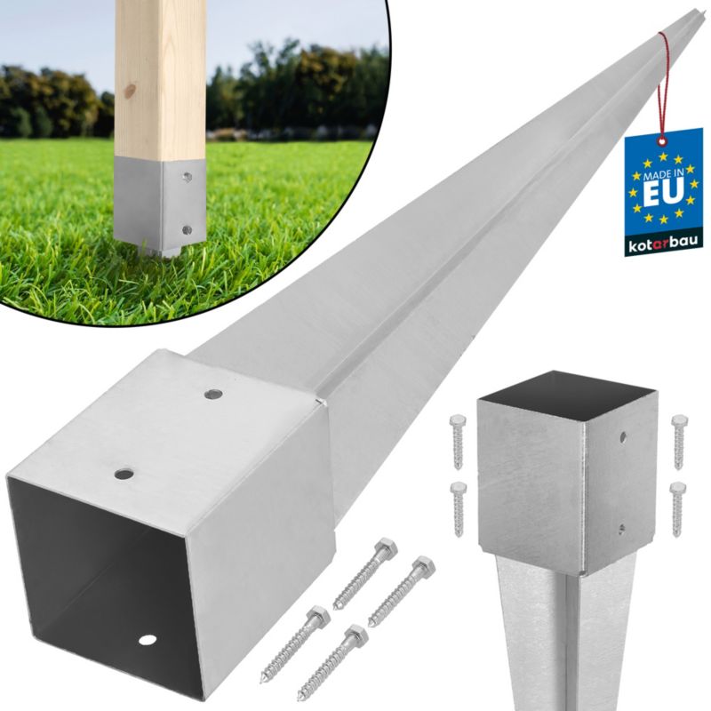 Podstawa słupa KOTARBAU kotwa wbijana do ziemi stalowa 120x120x750 mm 1 szt.