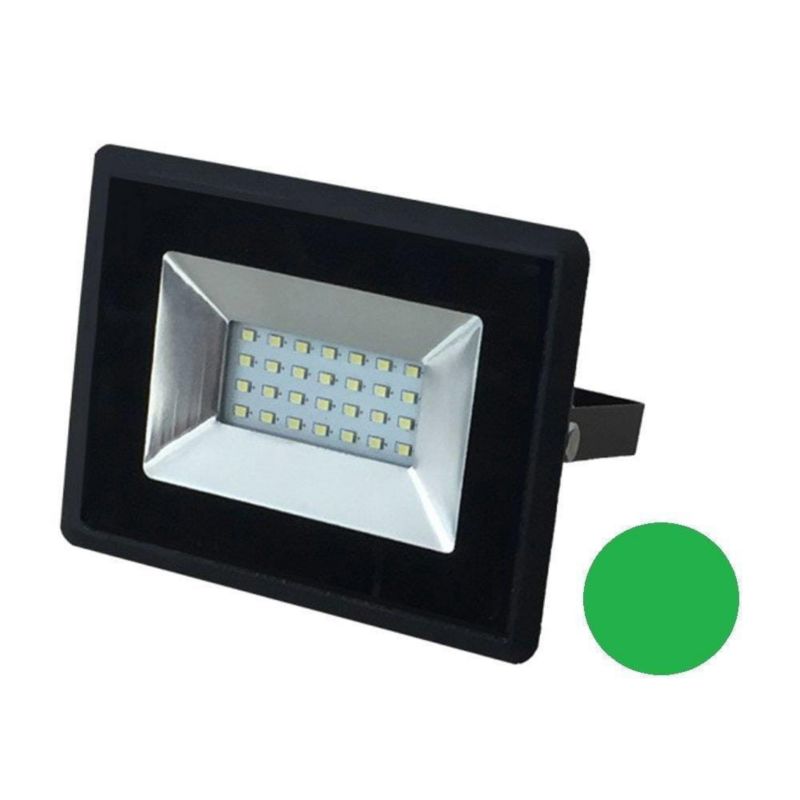 Naświetlacz LED V-TAC czarny LED 20W Zielony 1700lm IP65 wym: 14,3 x 15 x 2,6 cm aluminium - 1 szt.