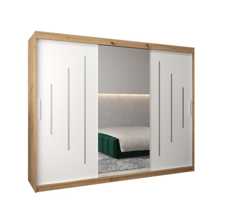 Szafa przesuwna Garderoba Abiks YORK 1 250 artisan/biały 1 szt.