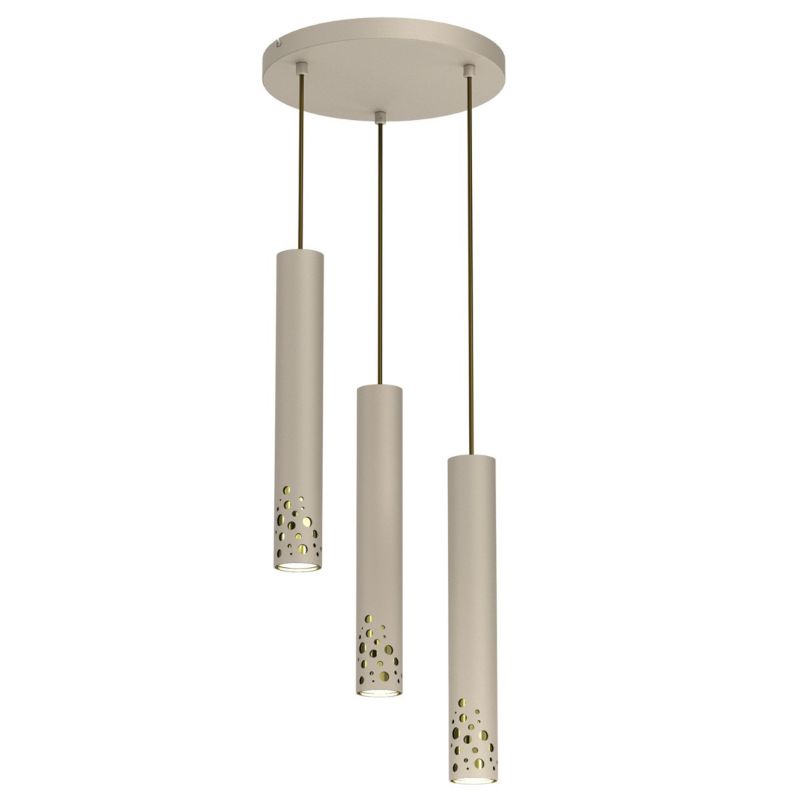 Lampa wisząca Luminex Altro Buble 2026 złoty połysk tuby 3xGU10 x 8W 1 szt.