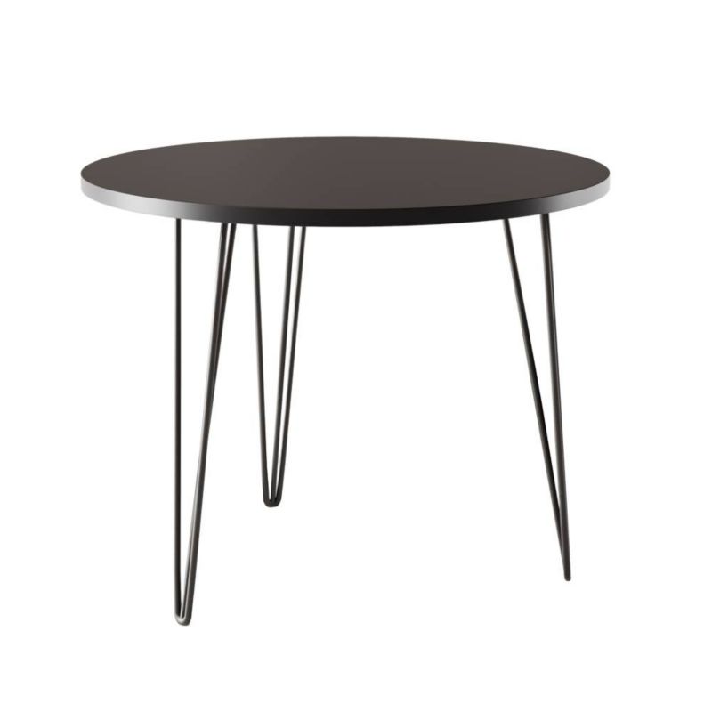 Stół KOLM okrągły fi 90 cm MIKA Czarny 1szt.