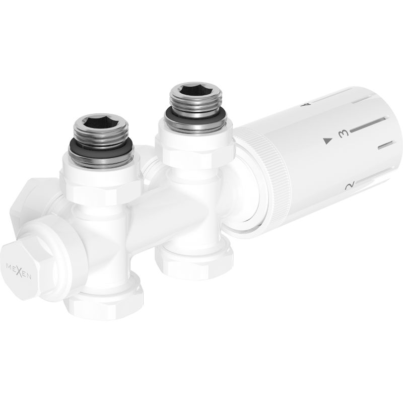 Zestaw termostatyczny kątowy/prosty Mexen G05 biały W908-958-20 1 szt.