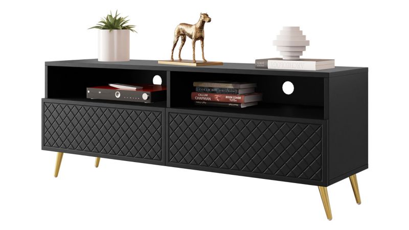 Szafka RTV MIRJAN 24 Temerra 2K czarny 1 szt.