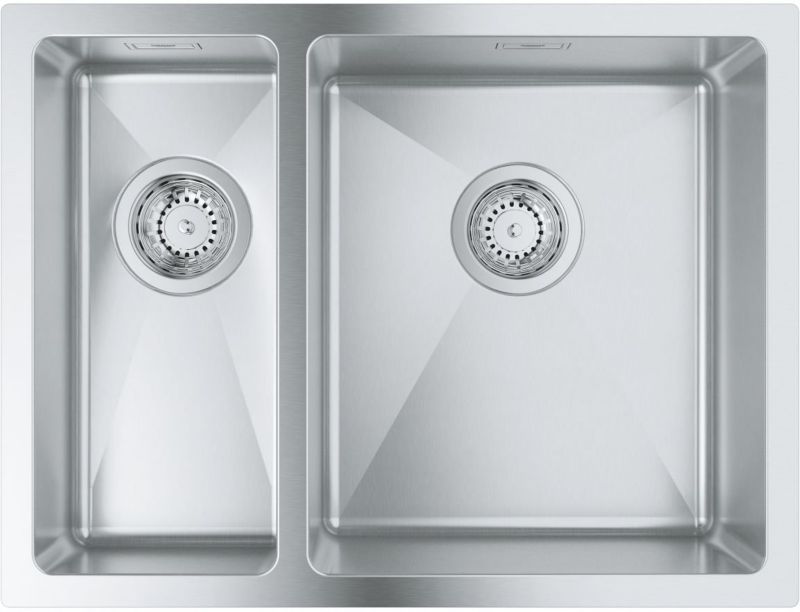 Zlewozmywak Grohe K700u 59x45cm stalowy 1,5-komorowy satin finish grohe whisper 1 szt.