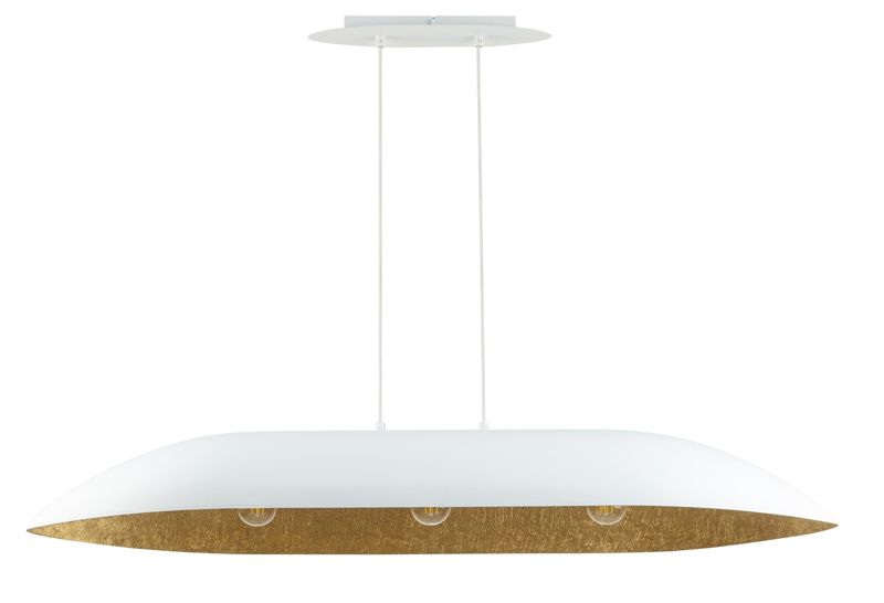 Lampa wisząca Sigma Lighting Gondola biało-złota wym: 80 x 114 x 25 cm 3xE27 x 1 szt.